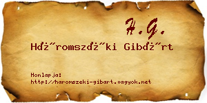 Háromszéki Gibárt névjegykártya